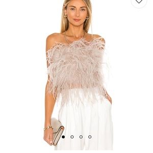 Lamarque Zaina Dusty Rose Feather bustier